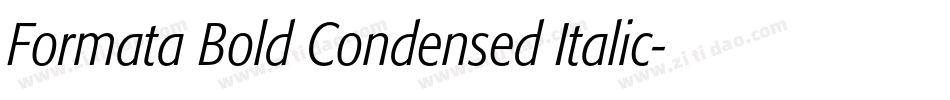Formata Bold Condensed Italic字体转换